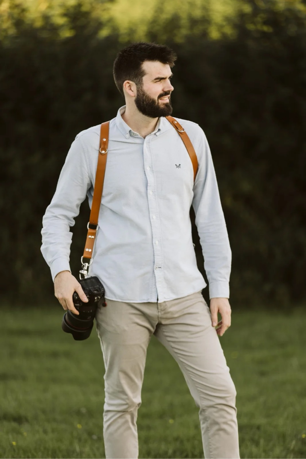 Jack Hughes holding a camera
