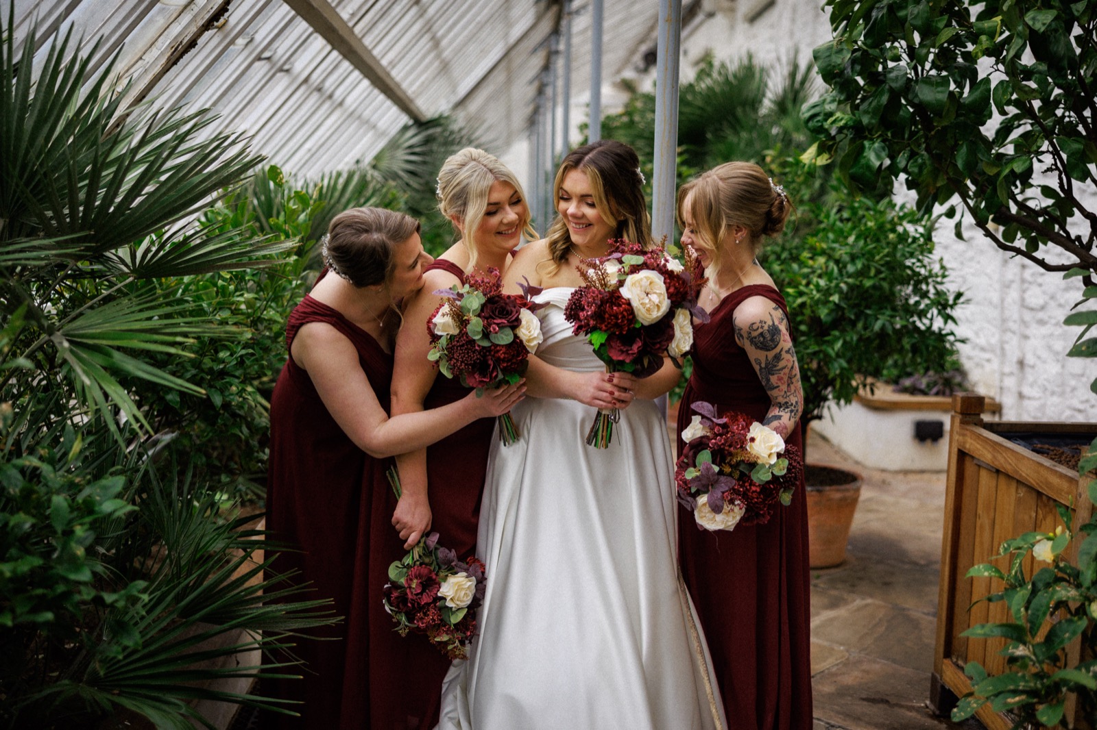 Codey with her bridesmaids just after the ceremony